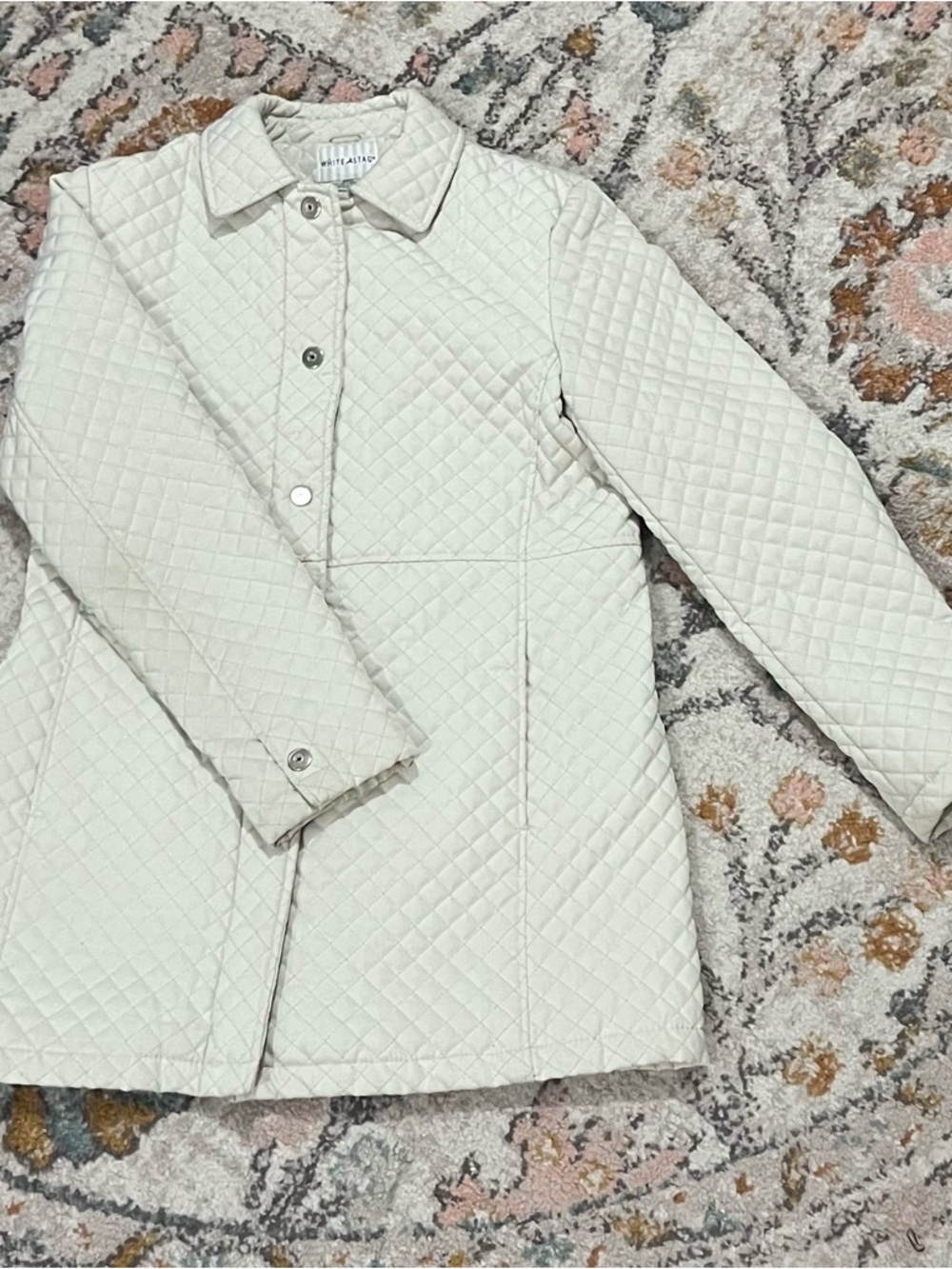 White Stag Quilted Cream Puffer Jacket
